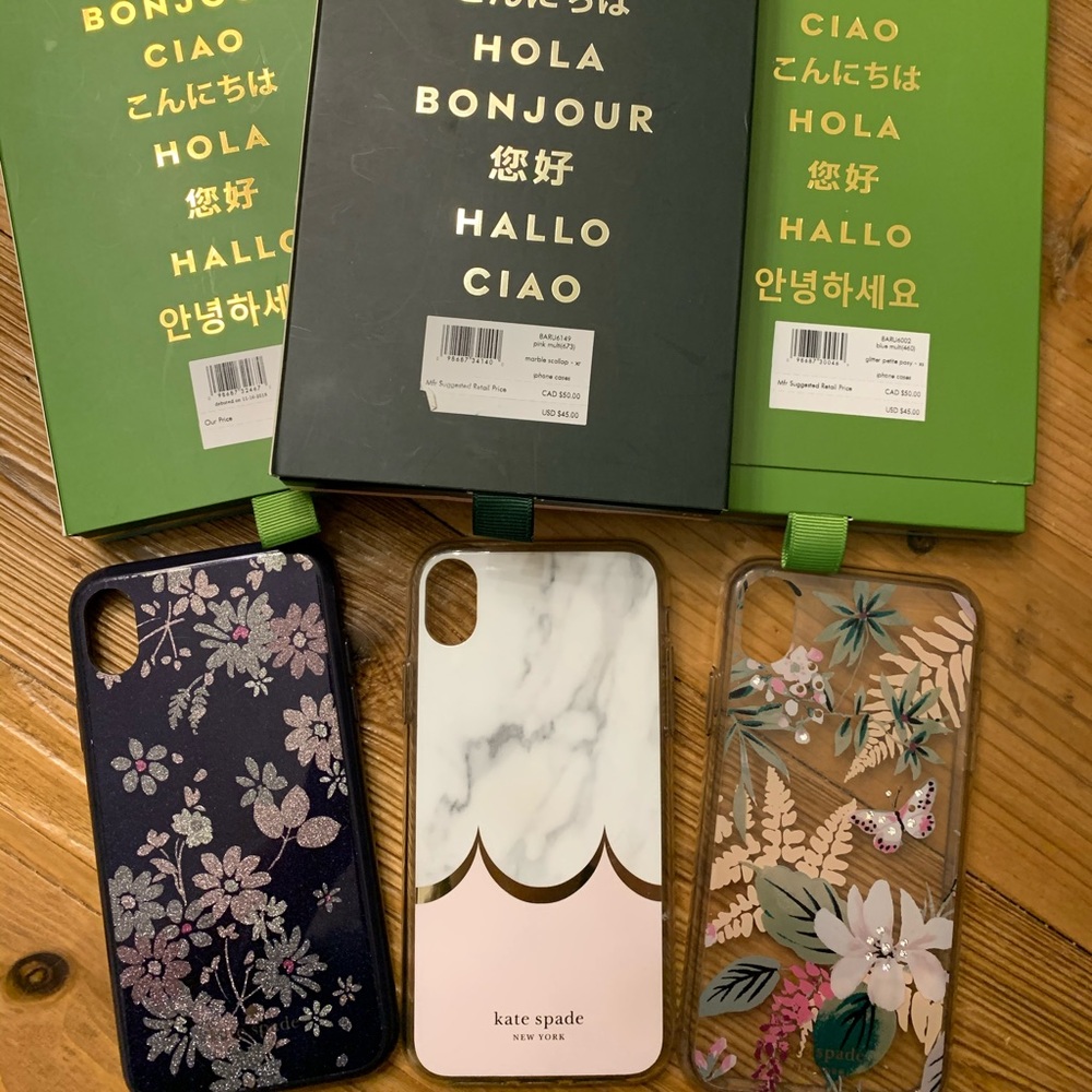 Kate spade iPhone XR cases (bulk set of 3)